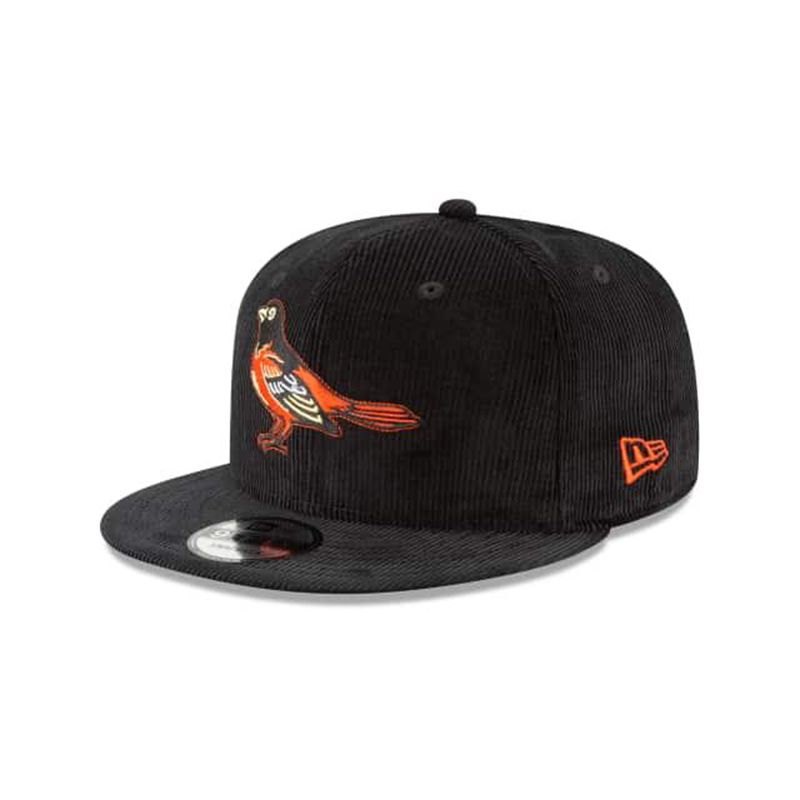 MLB Baltimore Orioles Corduroy 9Fifty Snapback (SYR9230) - Black New Era Caps